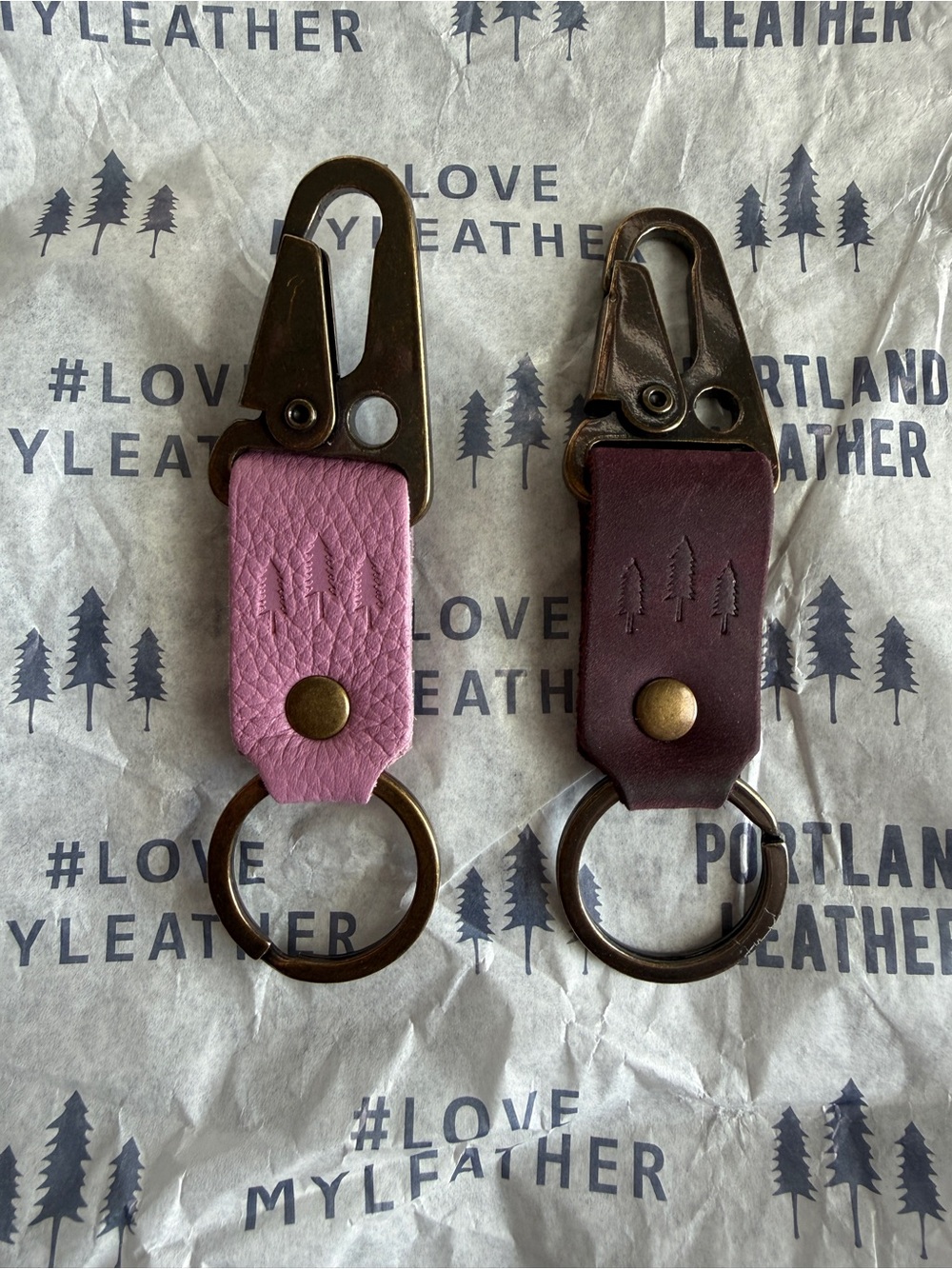 Portland Leather Small Leather Key Clips